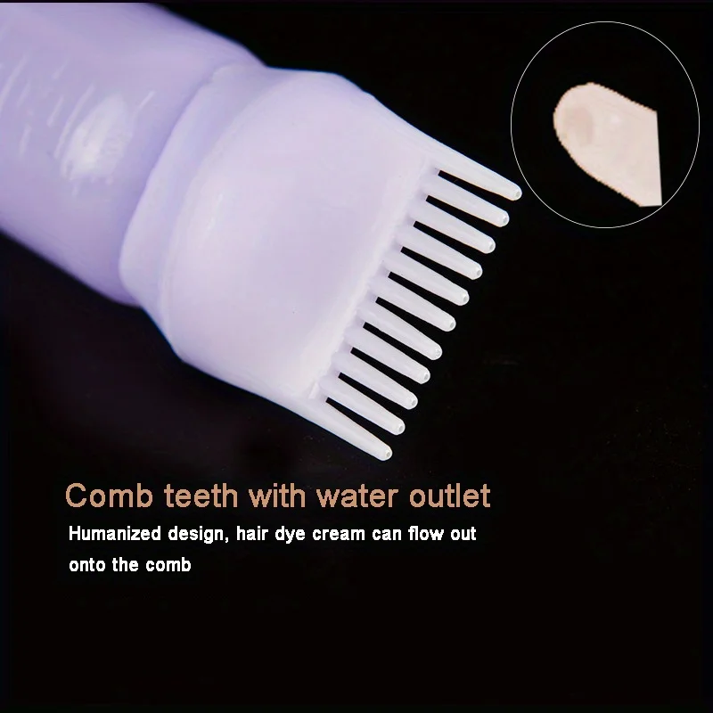 2 stks/set Siliconen Haar Kam Met Wortel Kam Applicator Fles Set Haarolie Applicator Shampoo Borstel Salon haar styling tools
