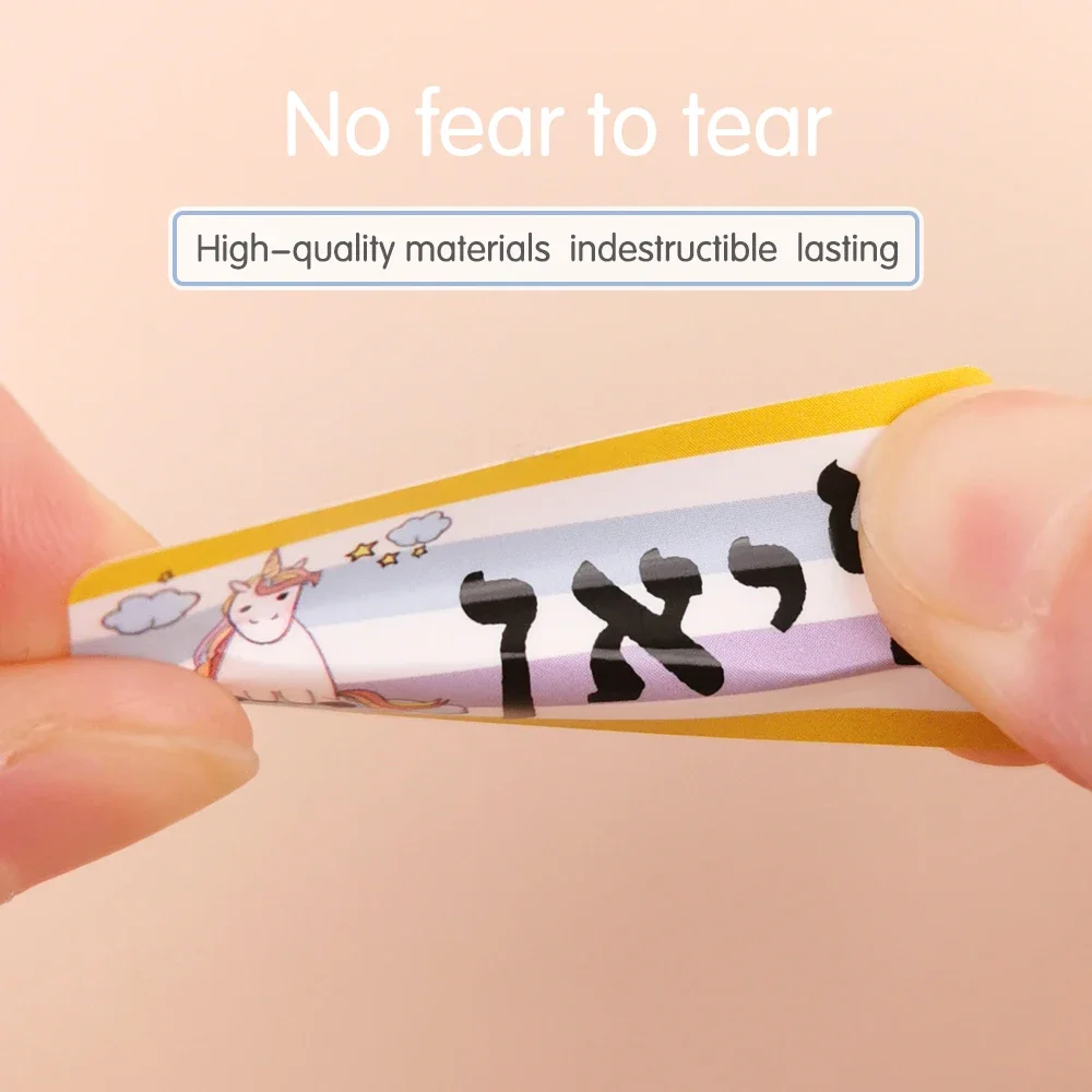 ユニコーン名ステッカーカスタムパーソナライズタグ 3 サイズ漫画防水デカールラベル子供のための学校オフィス文具ステッカー