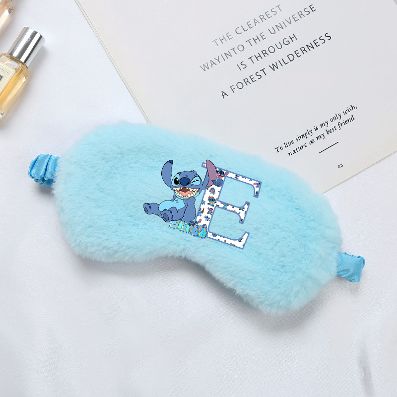 Lilo & Stitch-mascarilla para dormir de Disney, venda para los ojos, máscaras para los ojos de felpa suaves, cubierta para los ojos, parche para el ojo, cubierta para los ojos para la salud y la siesta
