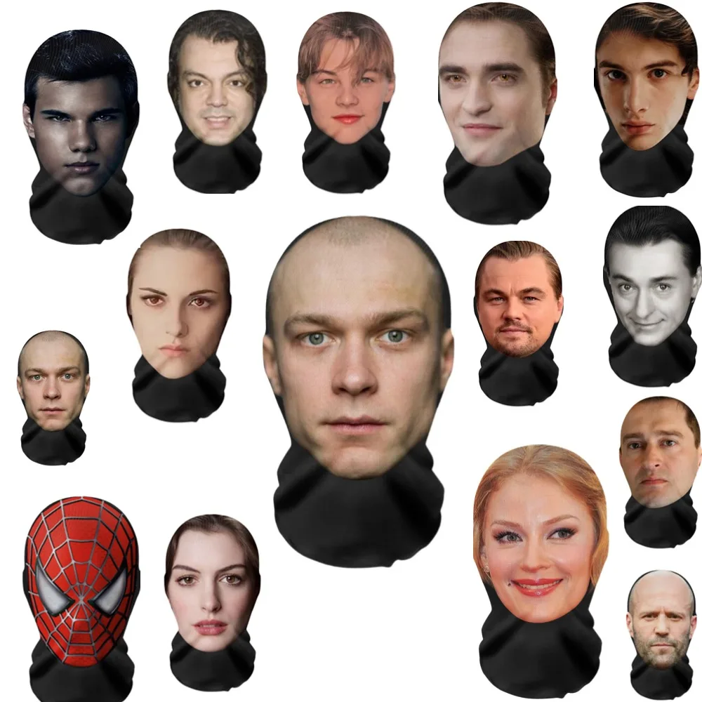 3DP รูปแบบตาข่าย Face Mask ฝาครอบปาร์ตี้คอสเพลย์ Props ตลกพิมพ์ผ้าพันคอที่มีชื่อเสียง ICE Silk ครีมกันแดดหน้ากาก