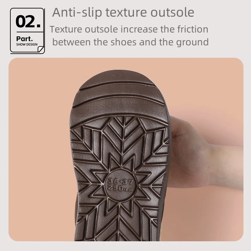 Mulheres sola grossa inverno sapatos de algodão senhoras casuais quentes antiderrapantes botas de neve feminino moda ao ar livre calçados planos