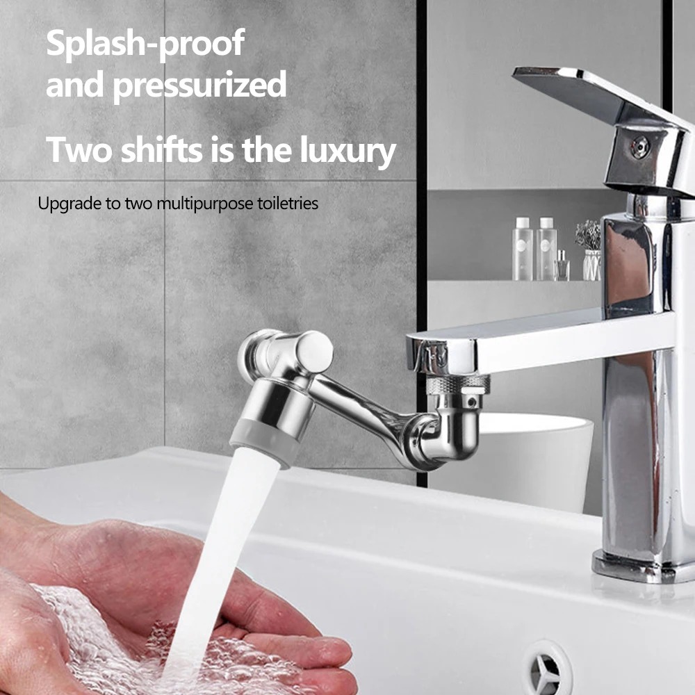 ABS Universal 1080 ° Obrotowe ramię robota Obrotowy przedłużacz kranu Aerator Przedłużacz kranu zlewozmywakowego 2 Tryb przepływu wody