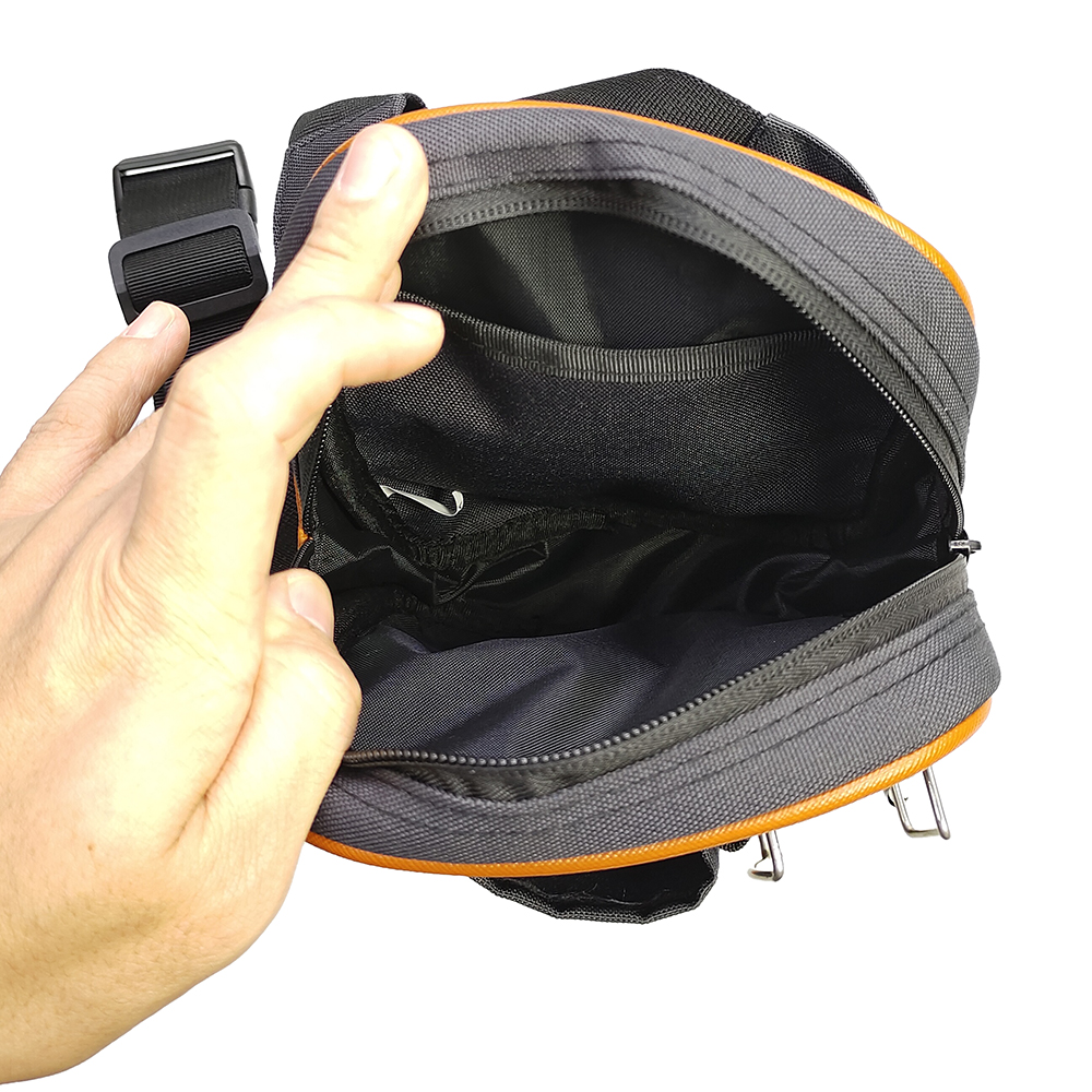 Kaiersn 고품질 파크 골프 가방, 볼 클립 2개 포함 허리 가방, 골프 액세서리 가방