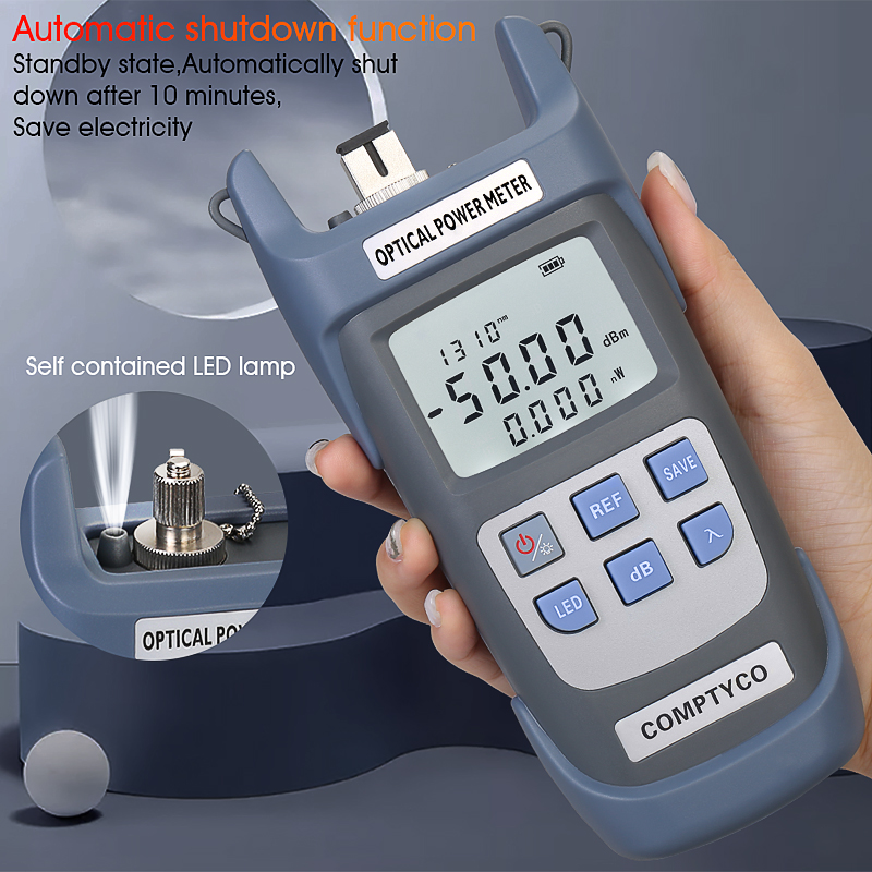 광 파워 미터(OPM -50 ~+26dBm)&시각 장애 탐지기(1/10/20/30/50mw VFL) FTTH 광섬유 케이블 테스터 도구 키트(옵션)