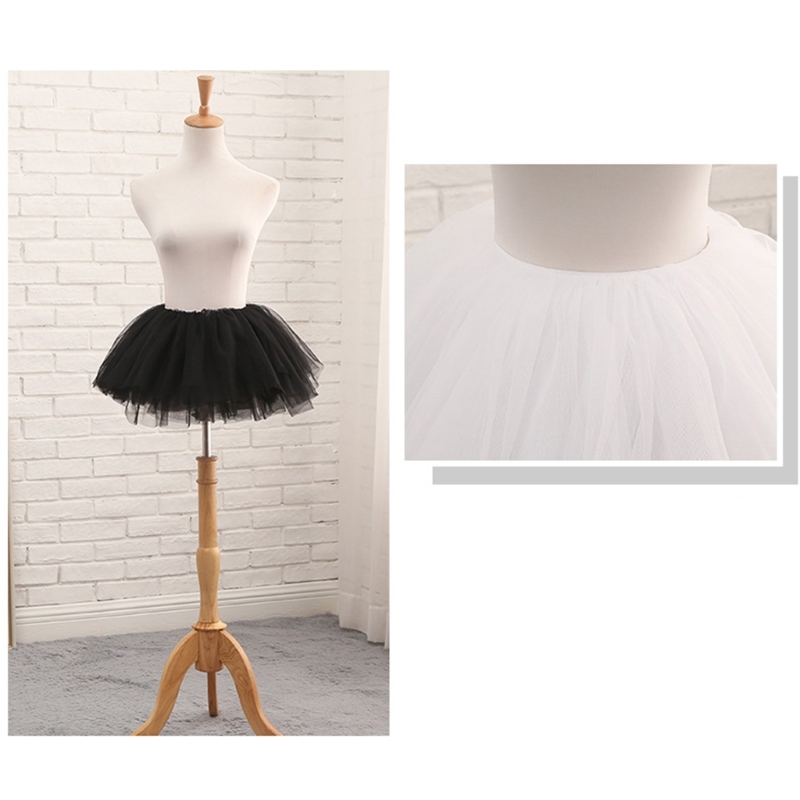 Frauen Layered Tüll Mini Tutu Skater Rock Gefaltete Petticoat für Cosplay Partei