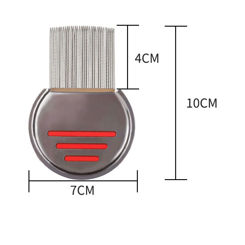 Terminator de aço inoxidável para piolhos, pente para animais de estimação/crianças, enigma de cabelo, super densidade, remoção de dentes, pente sem nit
