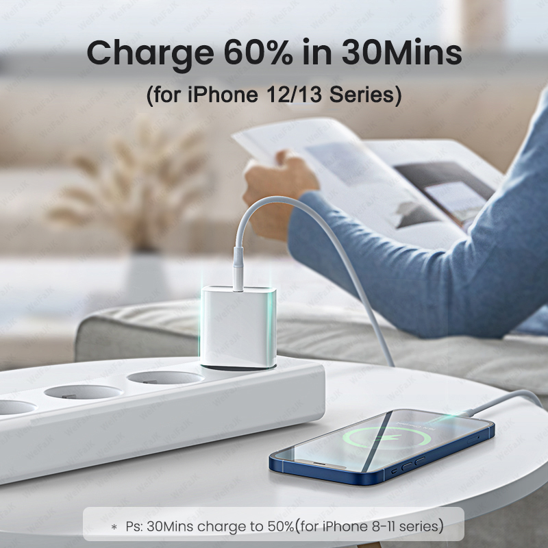 Original 30W Type C Quick Charger For iPhone 16 15 14 13 12 11 Pro Max Mini X XS XR Plus Magsafes Fast Charging Lightnings Cable