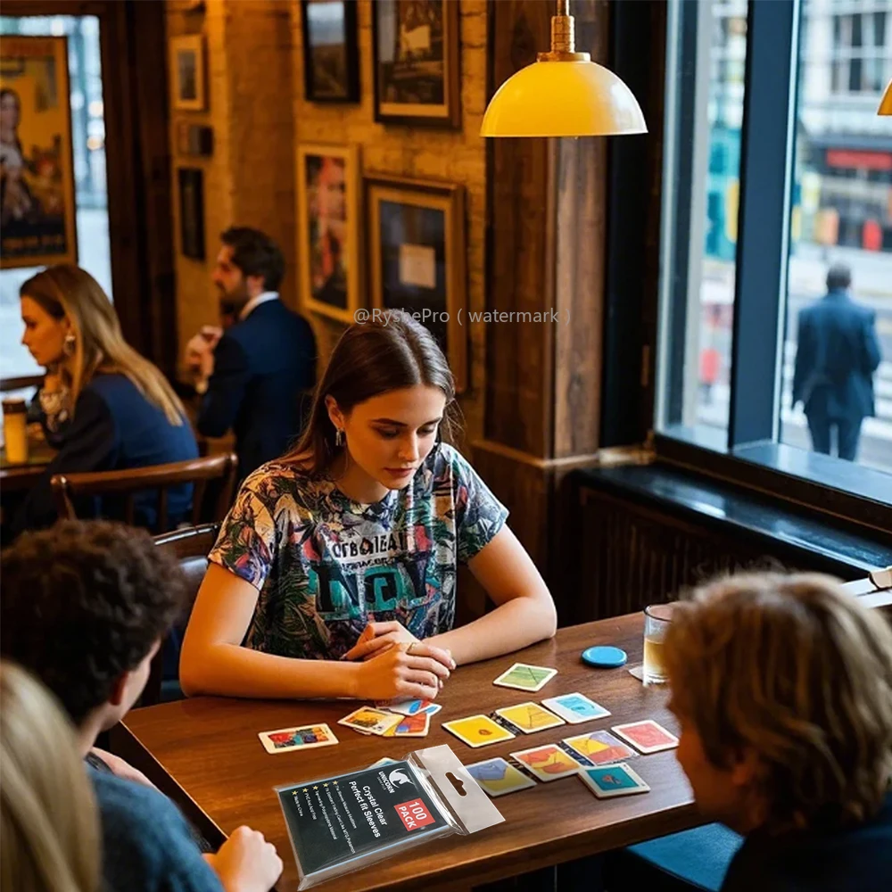 Mangas para cartões premium Tamanho padrão Capa transparente para cartões se encaixa em mangas internas perfeitas para mangas duplas e compatível com MTG
