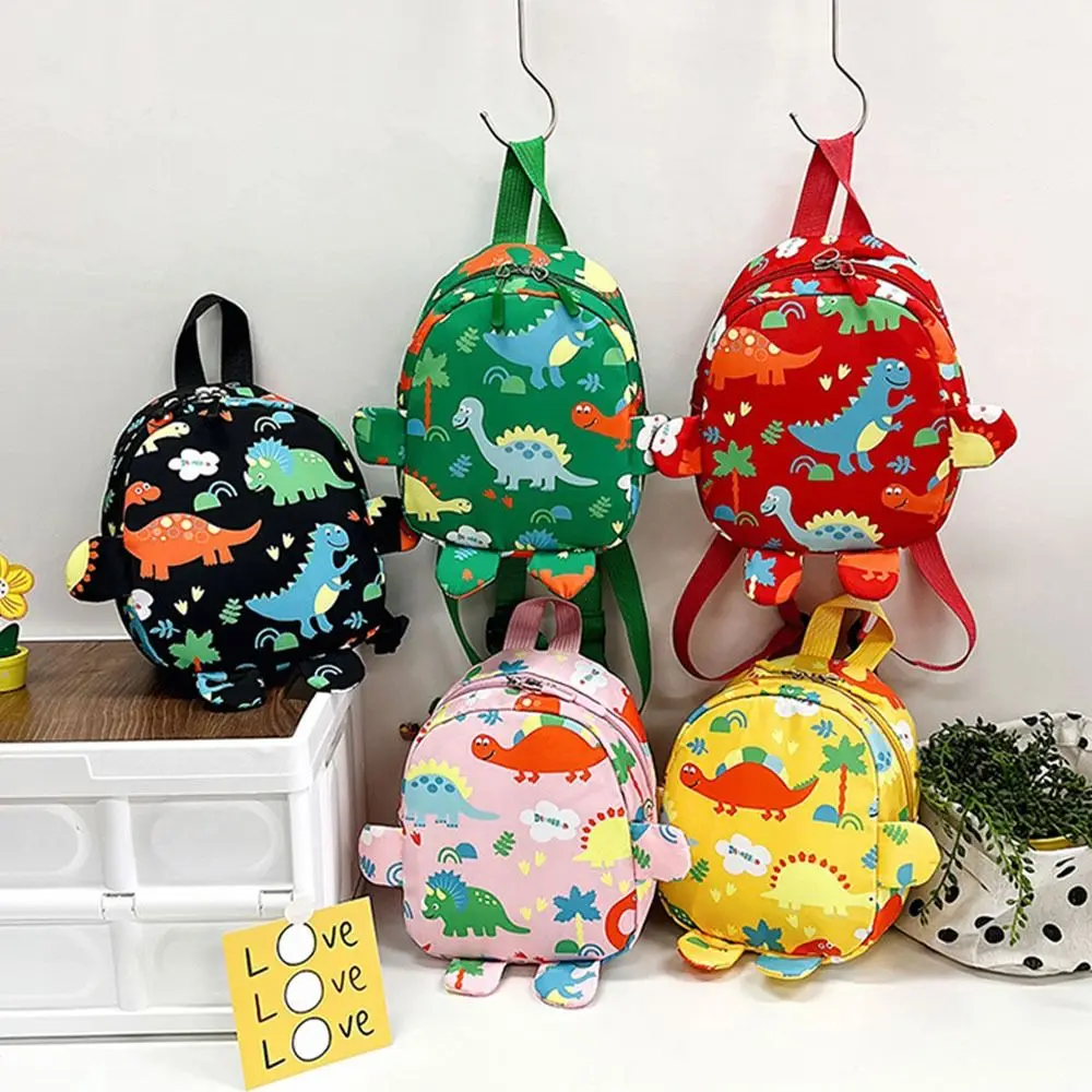 Mochila infantil Dinossauro dos desenhos animados, Mochilas infantis, Mochila de Nylon para menino e menina, Sacos Kawaii Pequenos