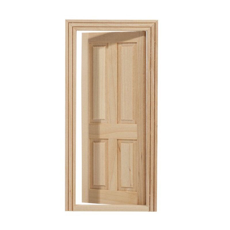 Dollhouse Mini portas e janelas, pode ser pintado e colorido com materiais simples