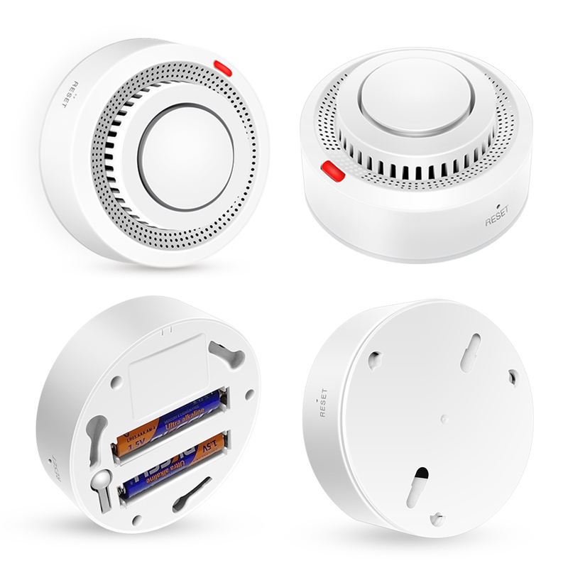 Tuya WiFi Smoke Detector Wireless Photoelectric Sensor Fire Alarm Home Kitchen Security System Smart Life App Alert Sound Alarm