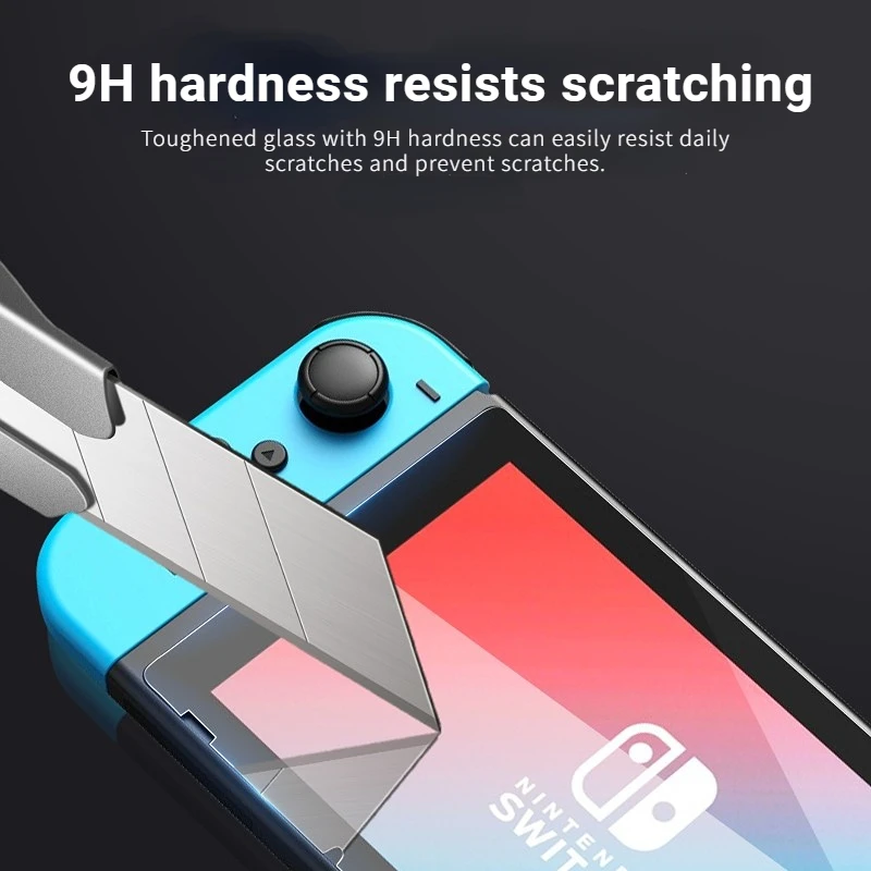 Nuova protezione HD per schermo in vetro temperato compatibile con Nintendo Switch Pellicola protettiva rigida OLED per pellicola per console di gioco Switch OLED