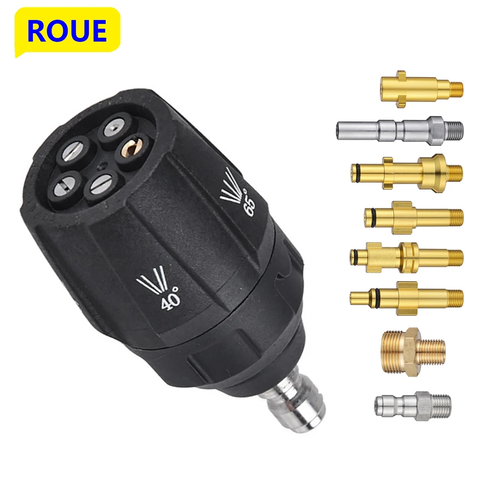 Boquillas de alta presión ROUE, pistola de lavado de coches, puntas de chorro rápido, boquillas de lavadora para Karcher Parksdie Nilfisk Bosch, accesorios adaptadores