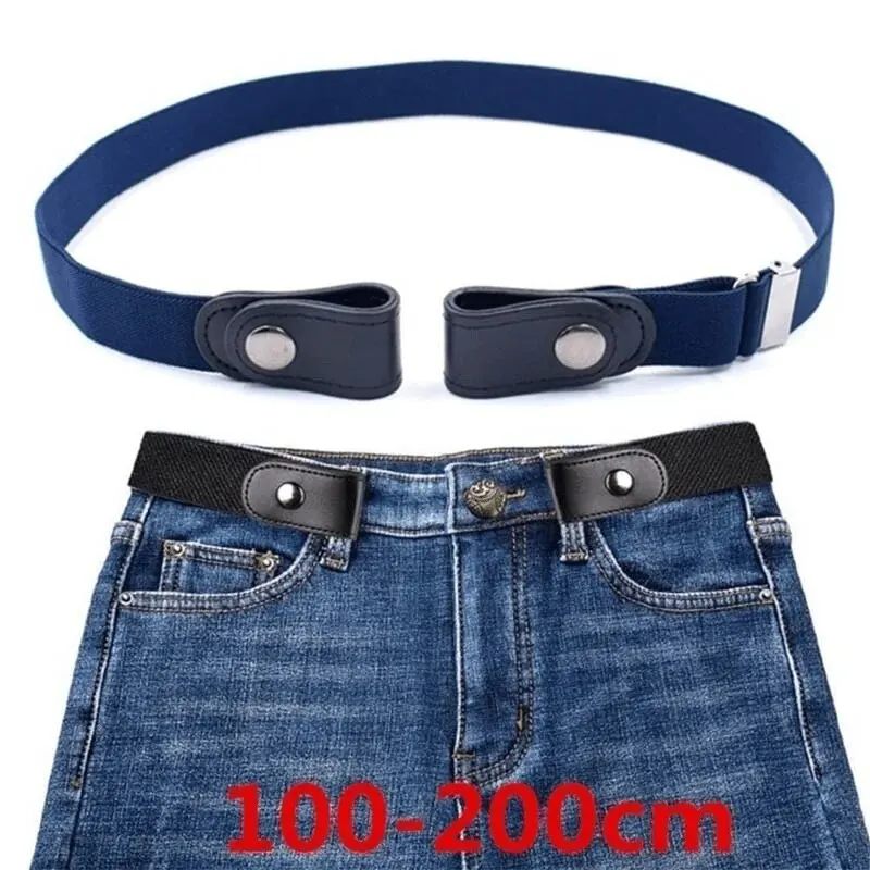 1pc trendy elastische tailleriem zonder gesp voor heren - verstelbare en comfortabele oplossing voor jeans, ideale keuze voor geschenken