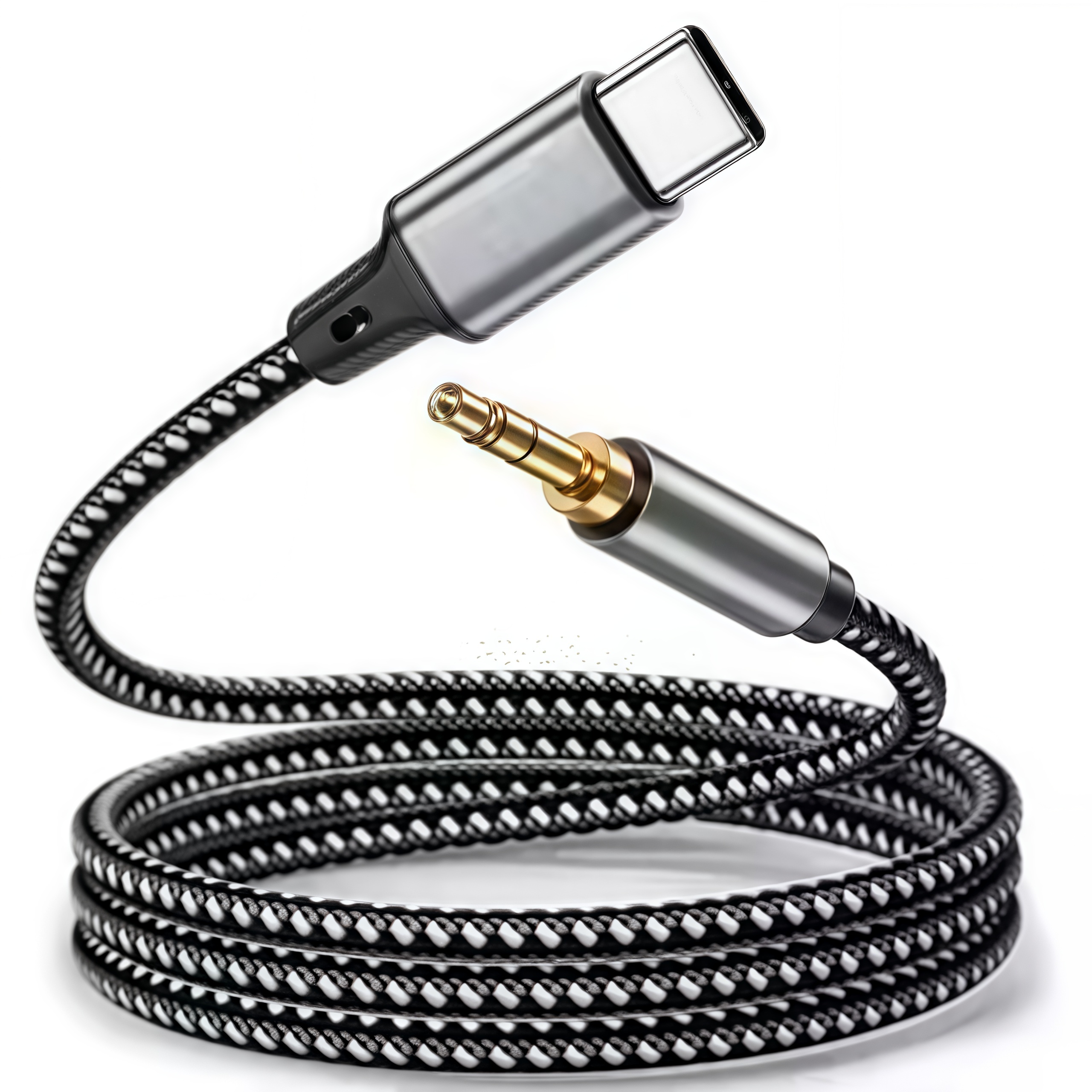 1 m/1,5 m/2 m USB-C naar 3,5 mm audiokabel - HiFi DAC-adapter voor hoofdtelefoon, autoradio, iPhone 15, Samsung, Xiaomi