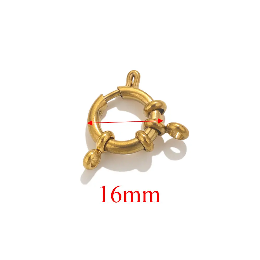 4pcs สแตนเลสสตีลรอบฤดูใบไม้ผลิ Clasps สําหรับเครื่องประดับทํากุ้งก้ามกรามตัวเชื่อมต่อ DIY สร้อยคอสร้อยข้อมือผลการค้นหาเครื่องประดับ