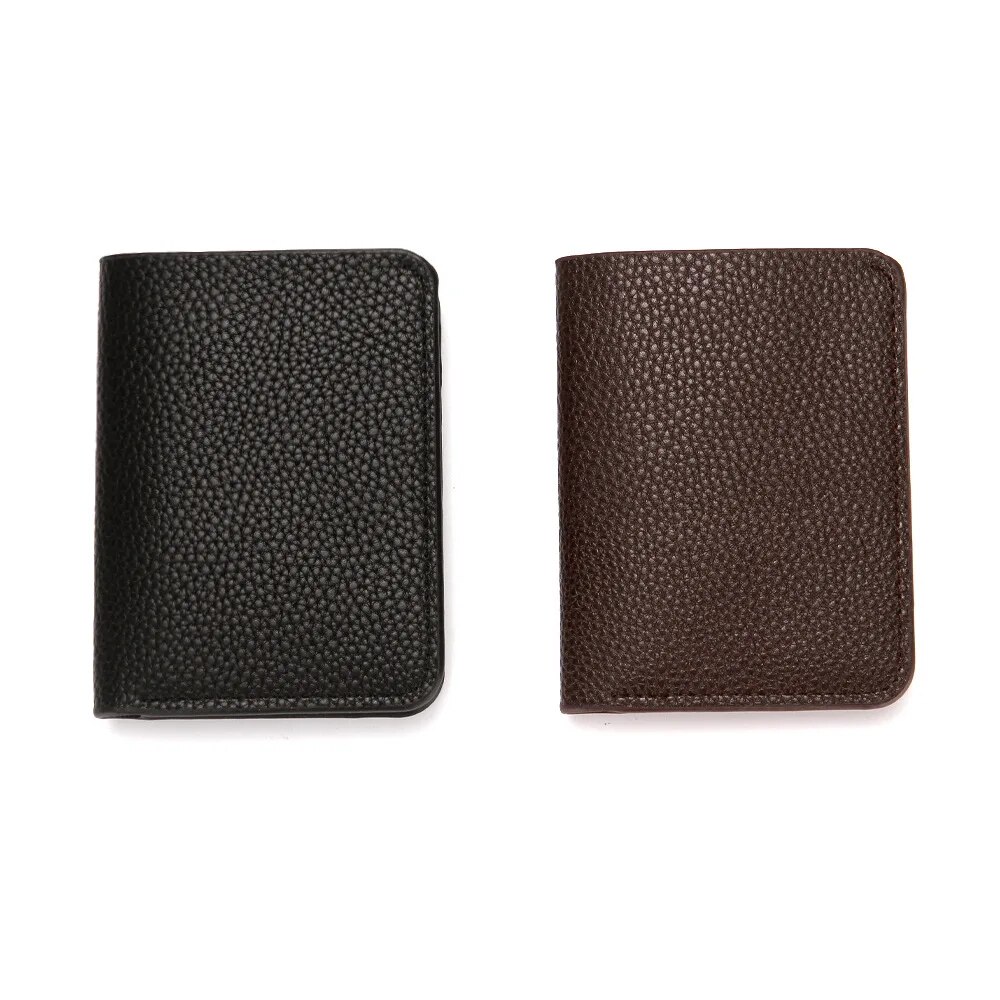 Rilibegan Men Purse Card Bag Wallet Driver License Short Style Purse Male ID Card Multifunctional Men PU Purse Wallet Card Bags