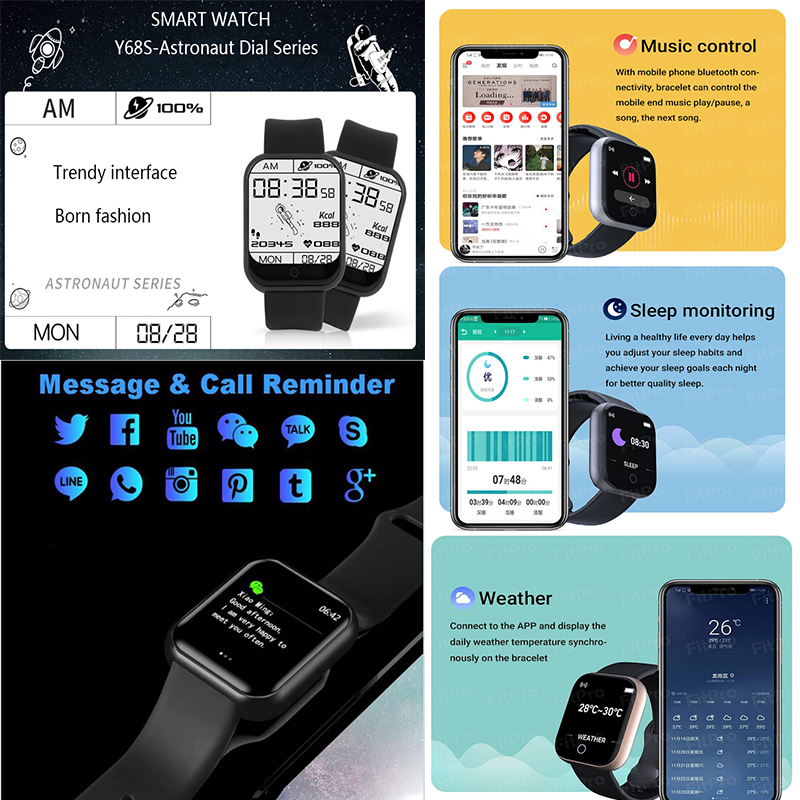 Relógio digital inteligente infantil com relógio conectado contagem de passos monitoramento de frequência cardíaca bluetooth wirstwatch para homens