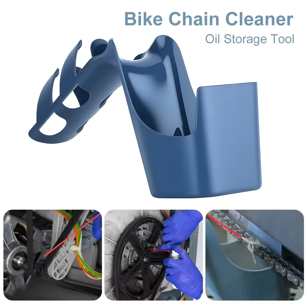 Cassetta degli attrezzi per la conservazione delle macchie dell'olio della bicicletta del motociclo Set di attrezzi antispruzzo per la pulizia della catena con olio per la manutenzione del veicolo
