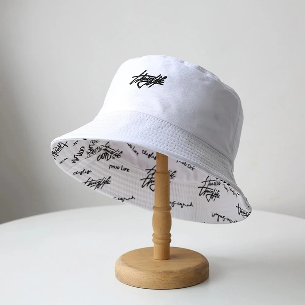 Chapéu de pescador com grafite impresso para homens e mulheres, guarda-sol versátil, personalizado, moda ao ar livre, lazer