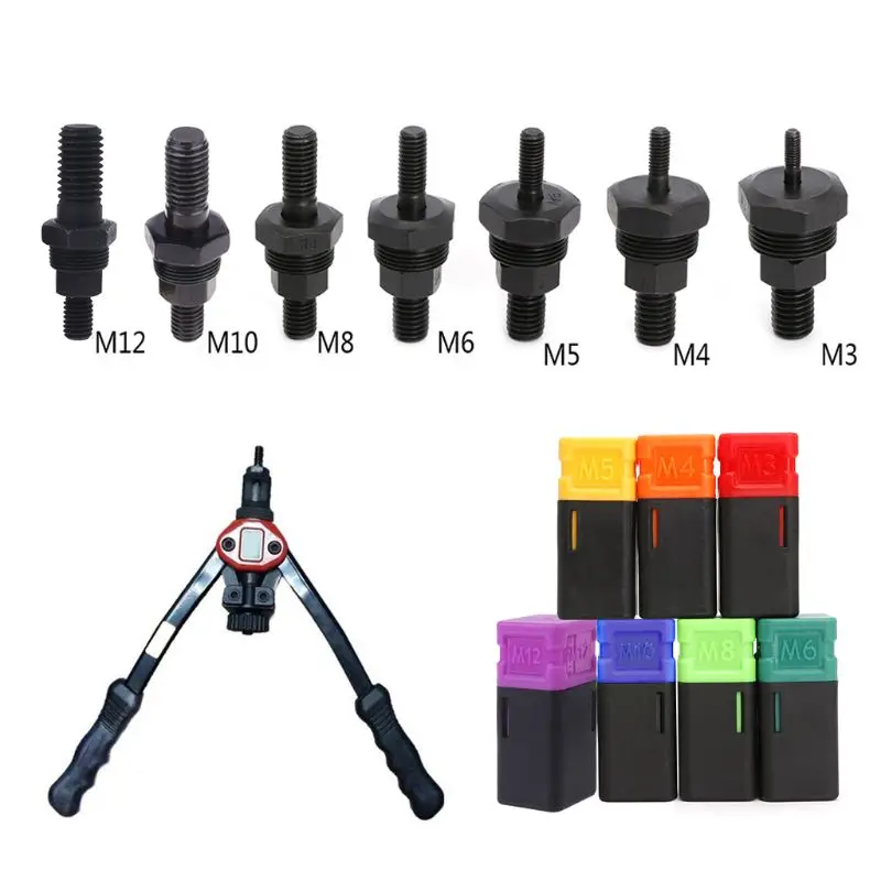 Riveter Súng Phần Ren Mandrel Thay Thế Cho Tay Đai Ốc Đinh Tán Hệ M3-M12 Thả Vận Chuyển
