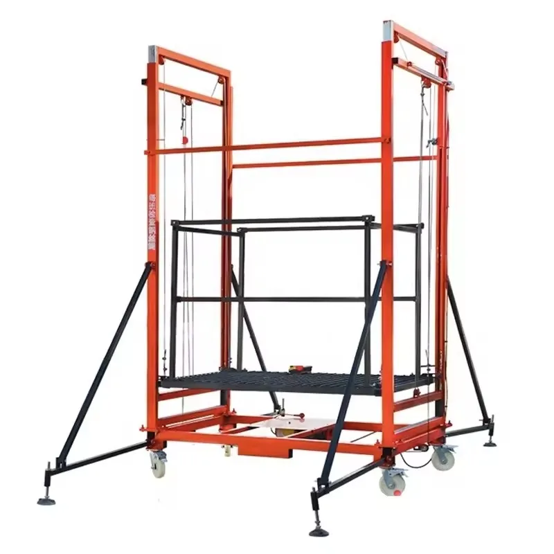 Heavy Duty Electric Scaffolding 4-12M Working Height 500KG Load Capacity Industrial Lifting Equipment For Workshop Use