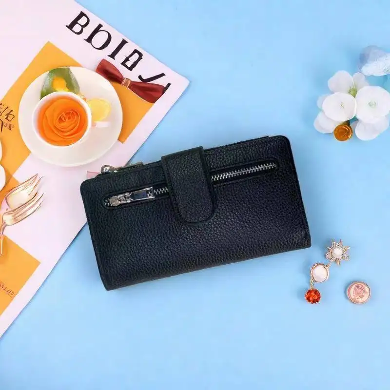 Women's luxury card holder Long PU leather wallet Multi-function card holder Multi-function clutch