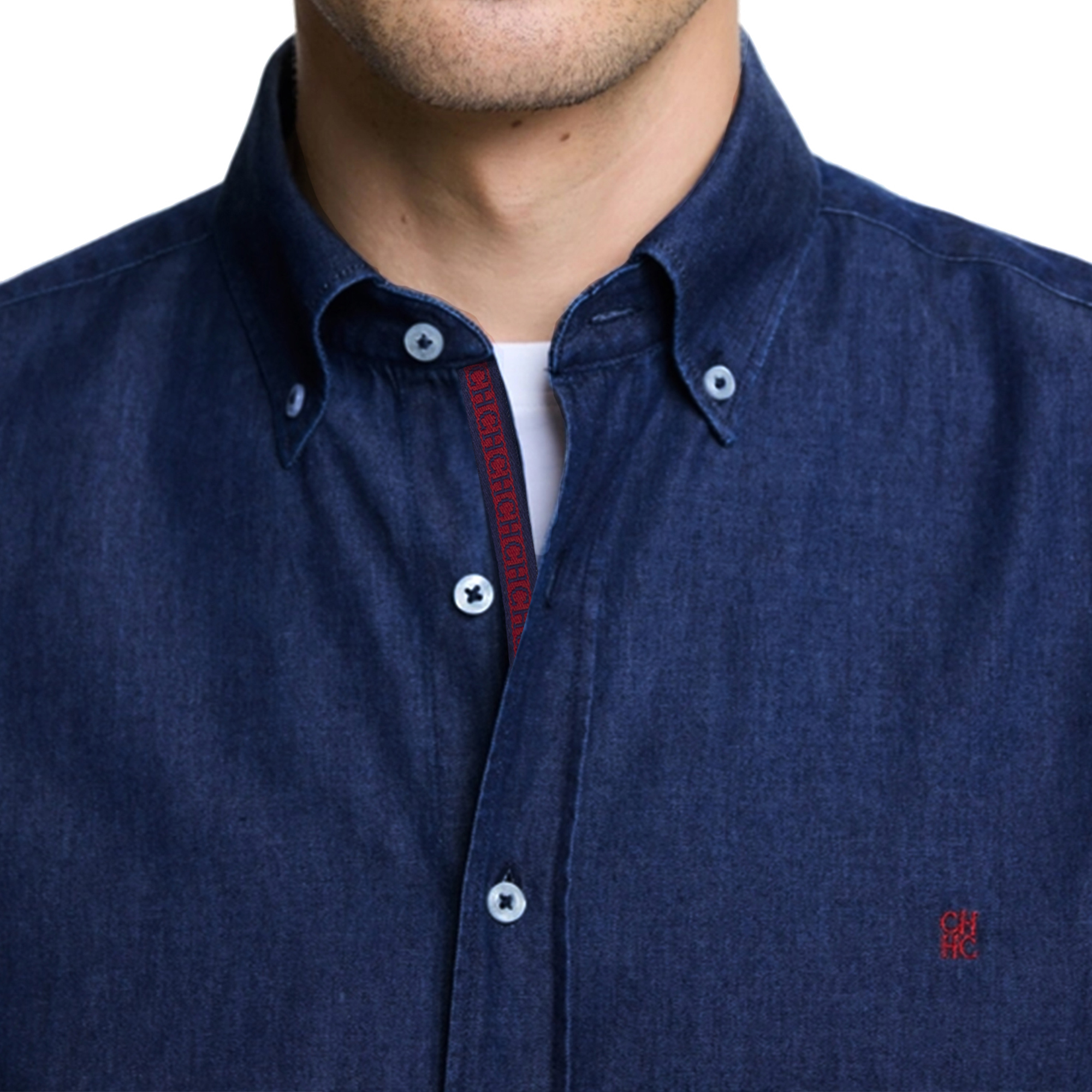 CHCH New Men's Shirt Long Sleeve Button Down Social Business Casual Solid Color Shirts for Men