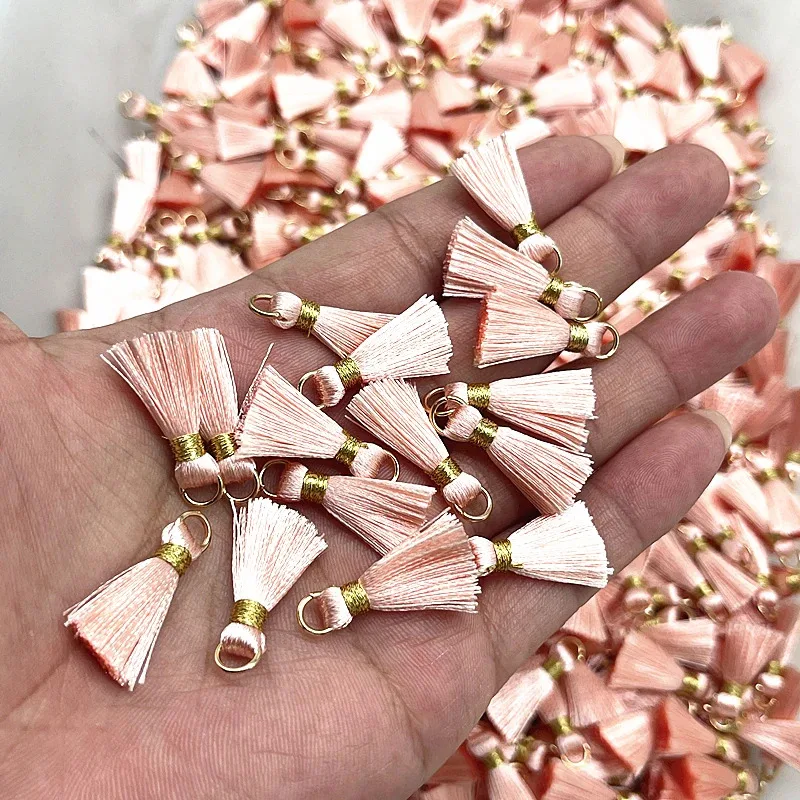 ใหม่ 10 ชิ้น/ล็อต 20 มม.มินิโลหะแขวนแหวนพู่ Trim จี้ DIY เครื่องประดับหัตถกรรมต่างหูวัสดุตกแต่ง Fringe Trim
