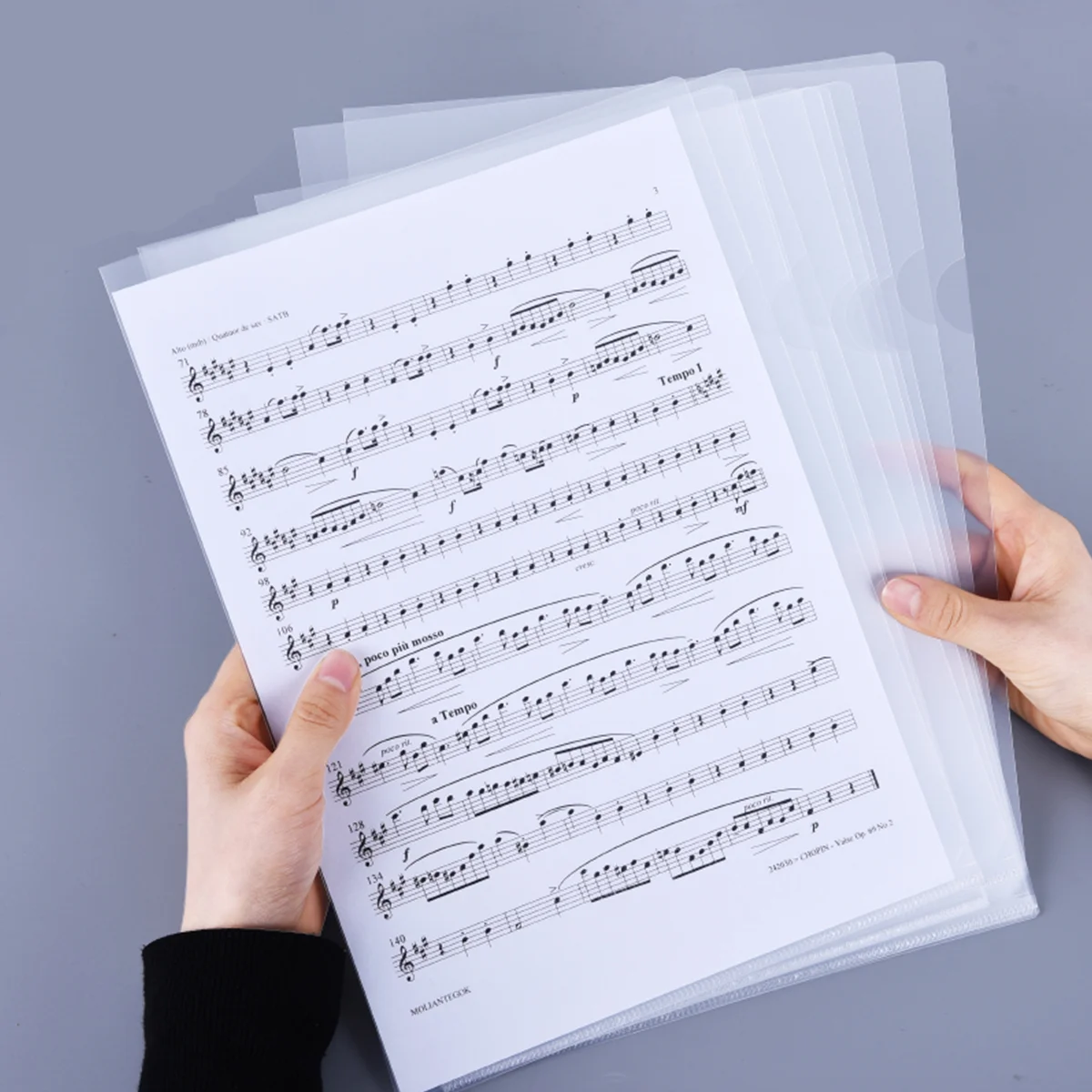 Plastic Clear Practical Transparent L-Type A4 Size Document Folder Safe Project Pocket File Folder School Office Supplies