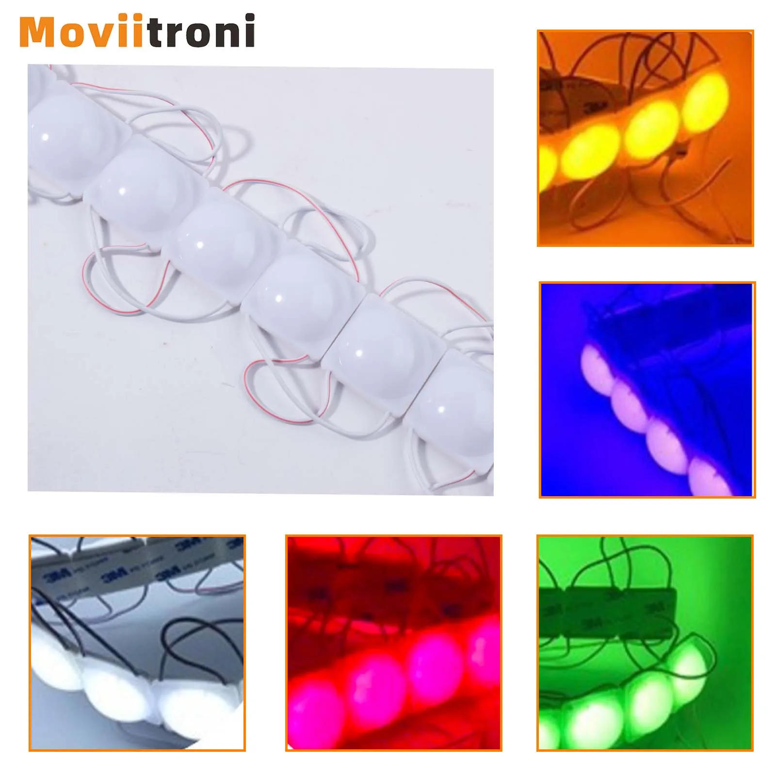 20pcs LED COB Module Light Sign 3535 SMD 12V Waterproof for Storefront Advertising Lighting With Tape Adhesive