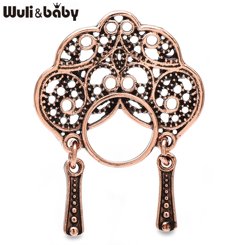 Wuli&baby винтажная одежда Феникс Корона женские броши для женщин 3-цветная металлическая красивая брошь в виде оперного персонажа на лице для вечеринки, булавки