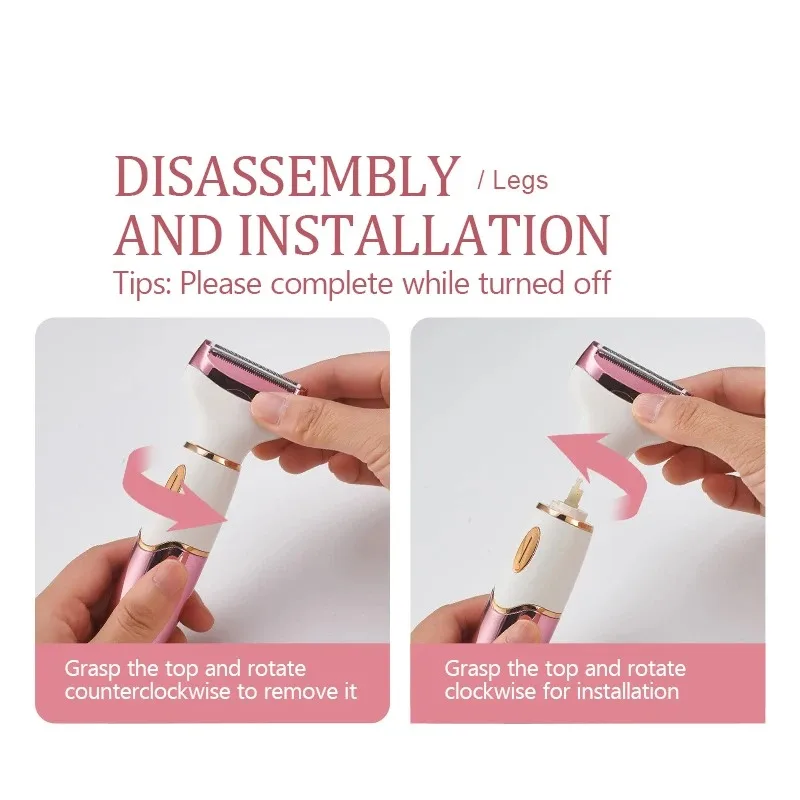 Epilatori elettrici 4 in 1 da donna Tagliacapelli per ascelle, bikini, braccia, gambe, viso e barba Epilatore portatile e indolore