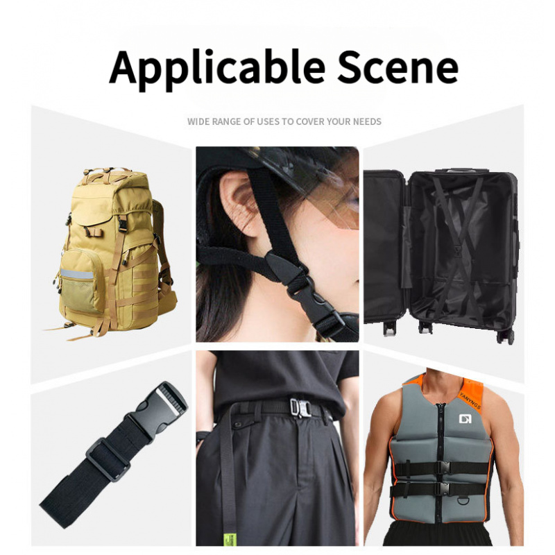 2 unidades/saco, 25 ~ 38mm, fivela de liberação lateral de plástico dupla ajustável, cinto tático macio para mochila, alça de mochila, faixa de cinto