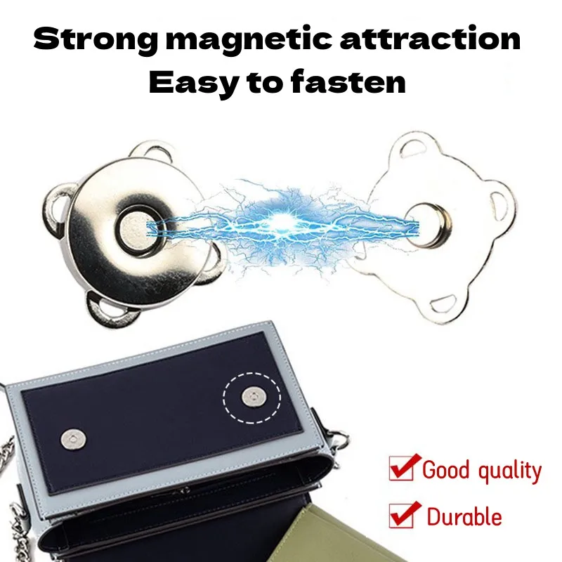 10/5/1Set Bottone A Pressione Magnetico In Metallo Invisibile Cucire sul Pulsante di Bloccaggio Catenacci di Fissaggio per Borse Borsa Vestiti Mestiere Accessori FAI DA TE