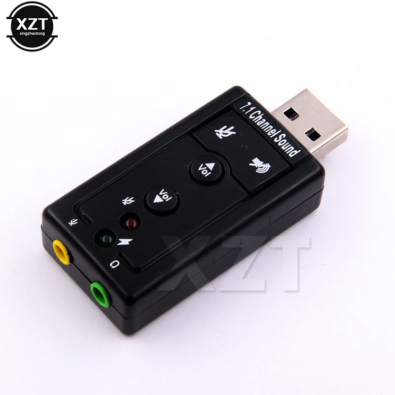 USB 2.0 3D Virtual 12Mbps External 7.1 Channel 3D Virtual Audio Sound Card Adapter for PC Laptop