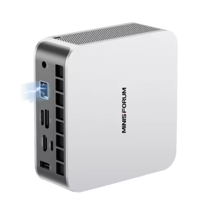 MINISFORUM 2025 AI X1 Mini PC AMD Ryzen AI 9 HX 370 R7 255 OCuLink 2*USB4 Wbudowane podwójne głośniki Komputer stacjonarny do gier WiFi7
