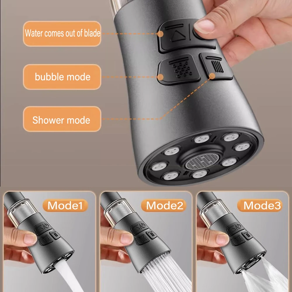 ส่วนต่อขยายก๊อกน้ําห้องครัวพร้อมฟังก์ชั่นตัวกรอง Universal 360 °   หมุนเครื่องเติมอากาศ Splash FILTER อ่างล้างหน้าก๊อกน้ํา Bubbler หัวฉีด Aerator