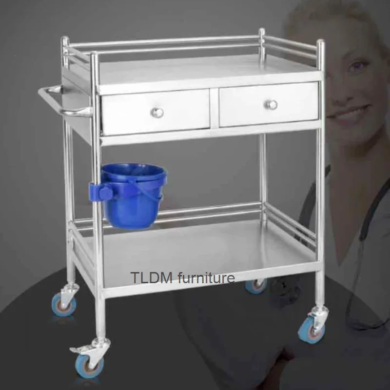 Carrello per salone in acciaio inossidabile Carrello per ospedale Carrello per salone di bellezza Carrello mobile per attrezzature mediche per sala operatoria Z