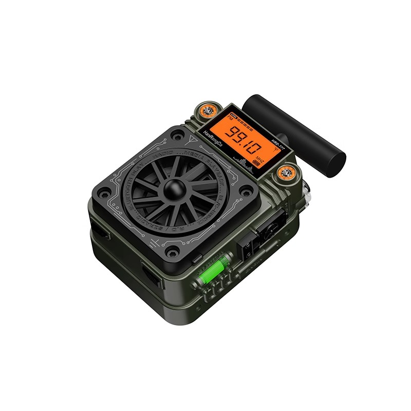 Hanrongda HRD-777 FM MW SW VHF WB フルバンド Bluetooth ラジオ受信機指先ジャイロスコープミニラジオ多機能ミニスピーカー