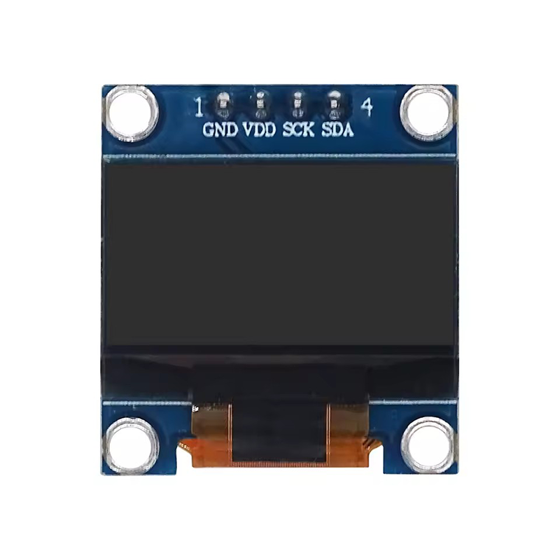 0.96 นิ้วโมดูลแสดงผล OLED SSD1306 I2C IIC SPI Serial 128X64 LCD 4 Pin YellowBlue WhiteBlue สําหรับ Arduino (Pin หัวบัดกรี)