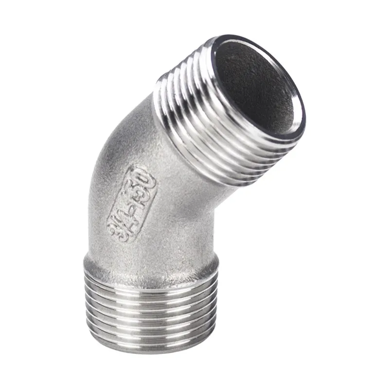 Conector hembra de codo roscado macho de acero inoxidable 304 Conector de codo de 45 grados Conector de tubo de 90 grados 1/4 "3/8" 1/2 "1/2" 1"