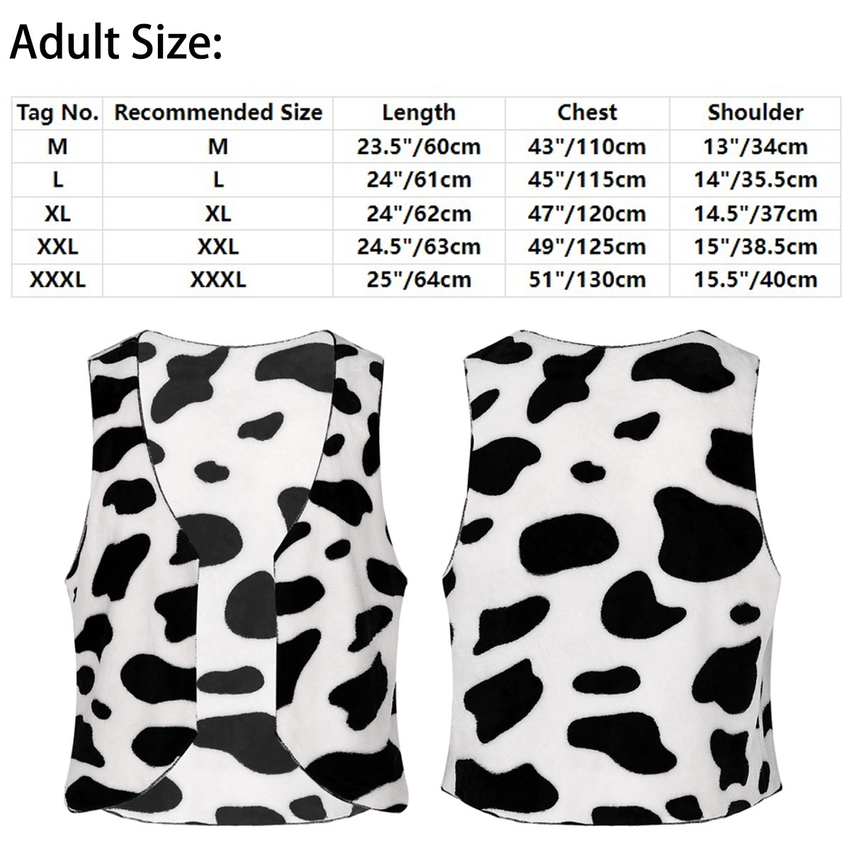 Costume de cosplay de Noël imprimé vache pour hommes, gilet, cardigan, hippicopter vintage, devant ouvert, glaçure, Halloween