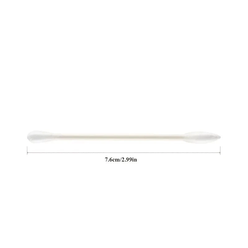 Hisopos de algodón desechables, papel higiénico portátil de doble cabeza, color blanco, para viaje, 100 piezas