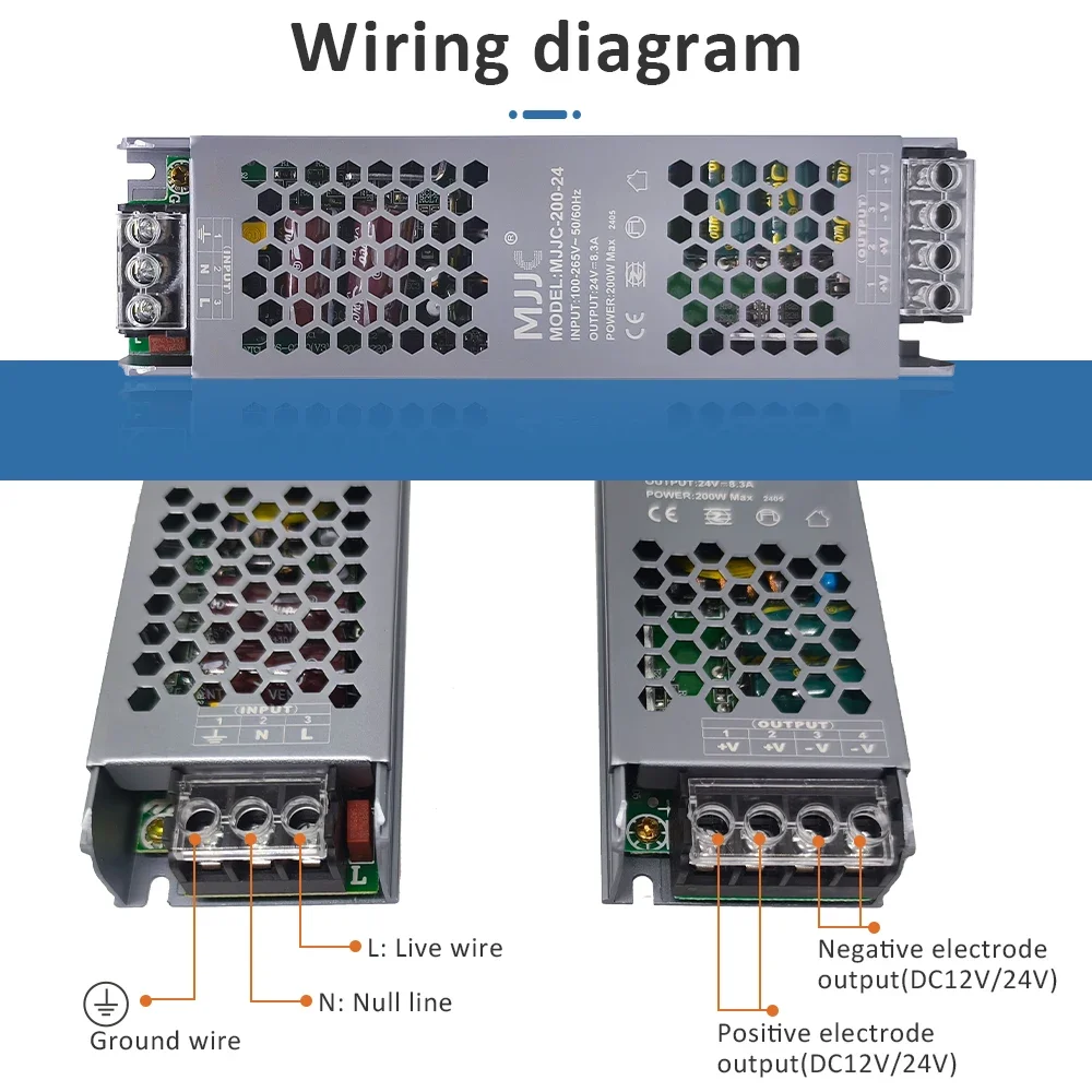 12V 24V LED Lighting Transformer LED Driver Power Supply 60W 100W 200W 300W 400W 220V to 12 24 Volt Driver for Led Strip Light