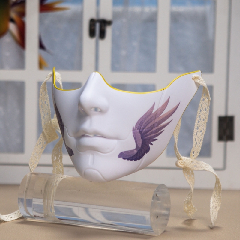 Masque de Cosplay de miles Unisexe, Demi-Visage Mécanique pour Carnaval, Halloween, Habillage de ix
