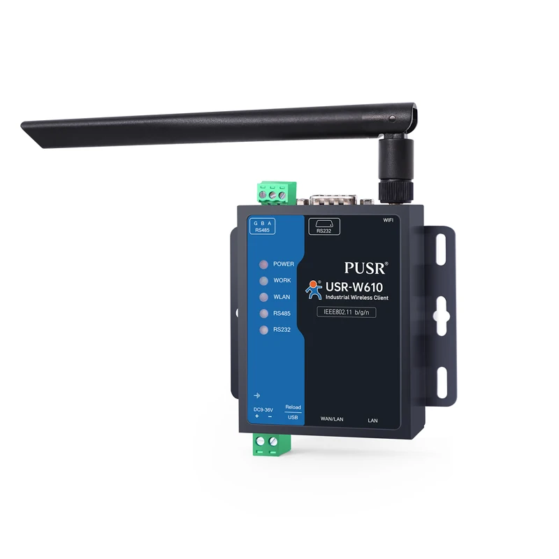 PUSR Serial RS485 RS232 para WiFi Conversor Industrial Sem Fio Cliente Modbus Gateway Protocolo MQTT USR-W610 (Versão Quualcomm)