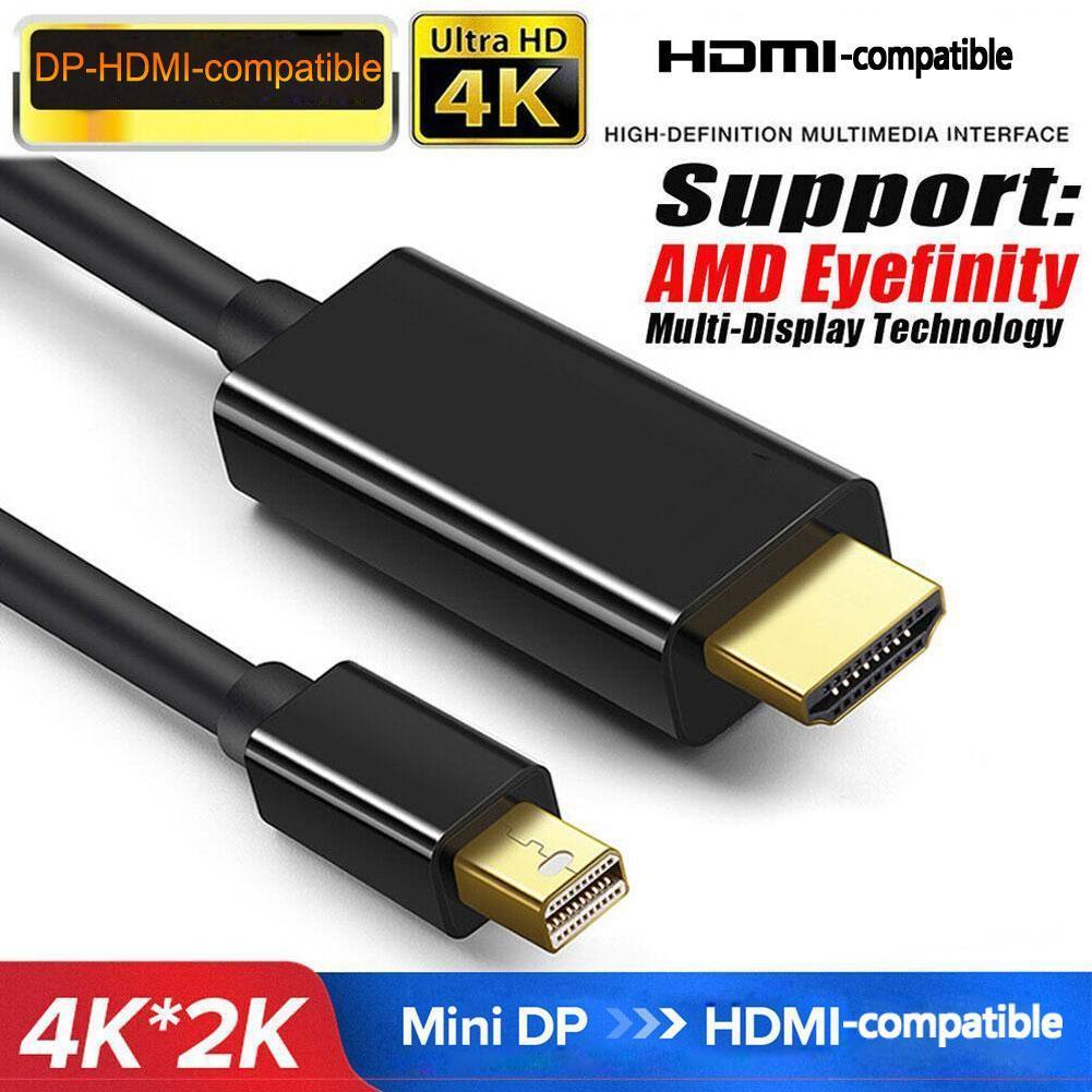 1,8 м Mini DP порт дисплея Thunderbolt 2 для HDMI-совместимого кабеля Pro адаптер с золотым покрытием для Macbook Mini IMac