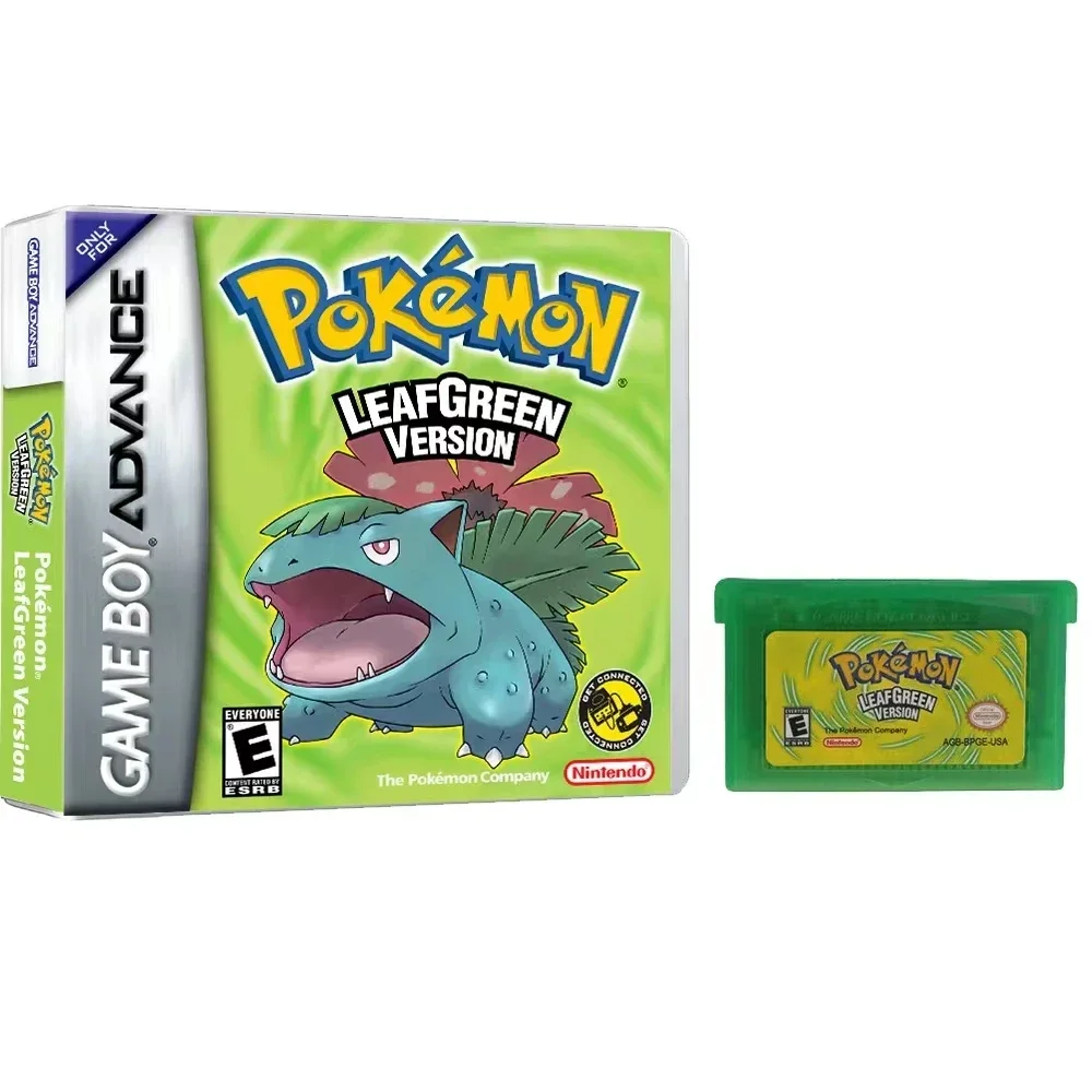 2024 Pokemon-serie Emerald FireRed Leafgreen Ruby Sapphire 5-versies GBA-spel in doos voor 32-bits videogamecartridge Geen handleiding