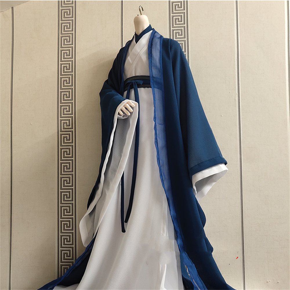 Menyesuaikan 1/6 Pria Hanfu Kuno Cina Setelan Hanfu Gaun Pakaian Pria Model Mantel Panjang untuk 12 Inci Figur Aksi Mainan Tubuh